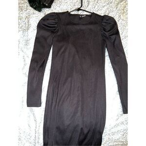 Divided body con little black dress size S